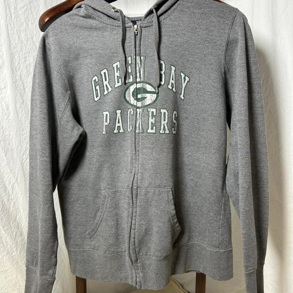 Green Bay Packers grey zip-up hoodie Women's medium#NFL #Packers